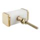 White Rectangle Stone Gold Cabinet Knobs